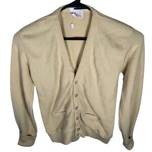 Vintage Marvin Richards Men's Cardigan Sweater Medium Beige Button